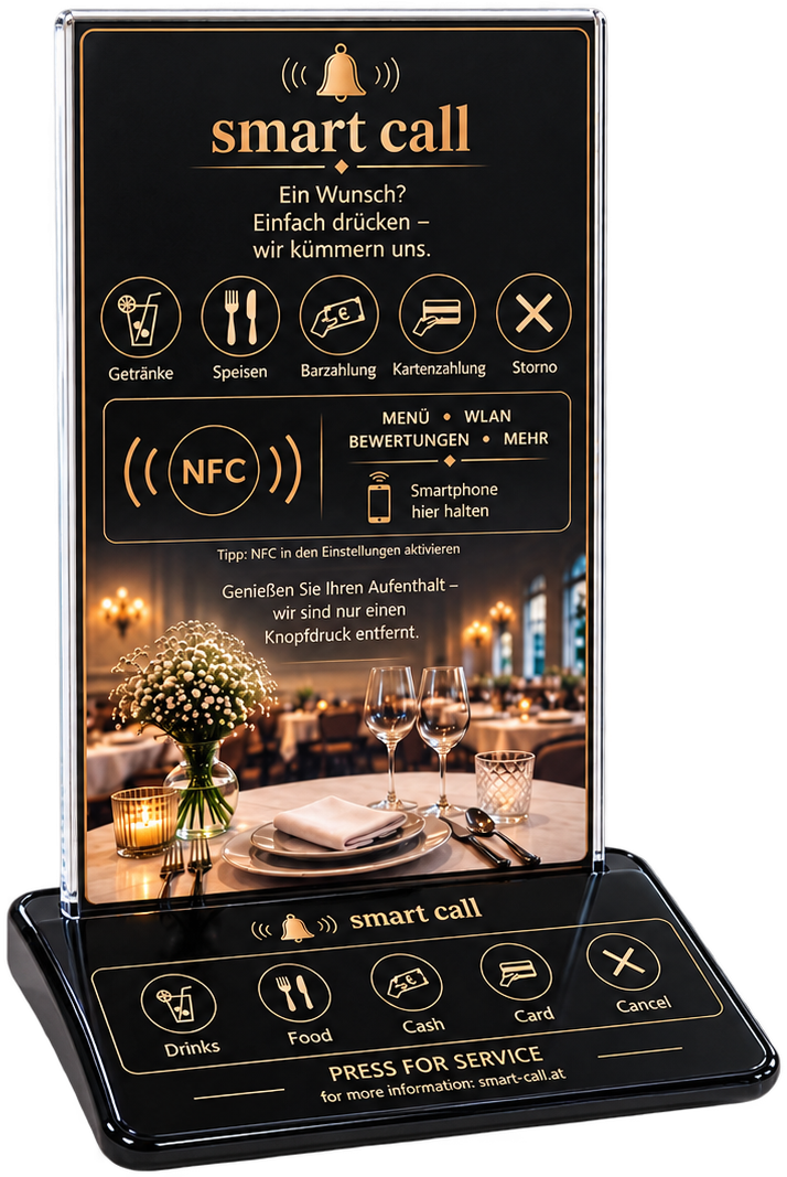 Smart Call Tischsender mit schwarzem Sockel